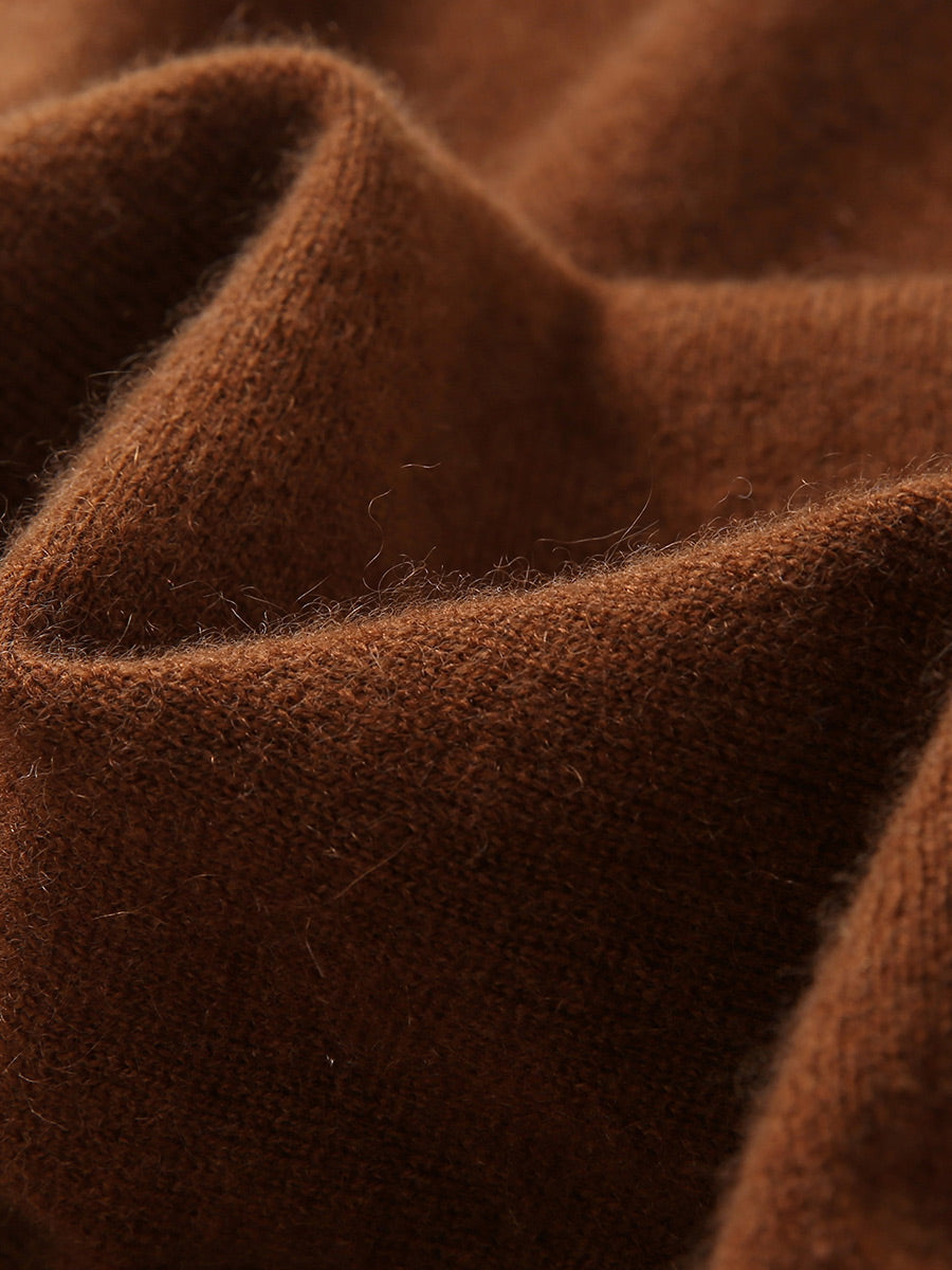 COMOBOCA 100% Cashmere Women's Sailor Collar Sweater