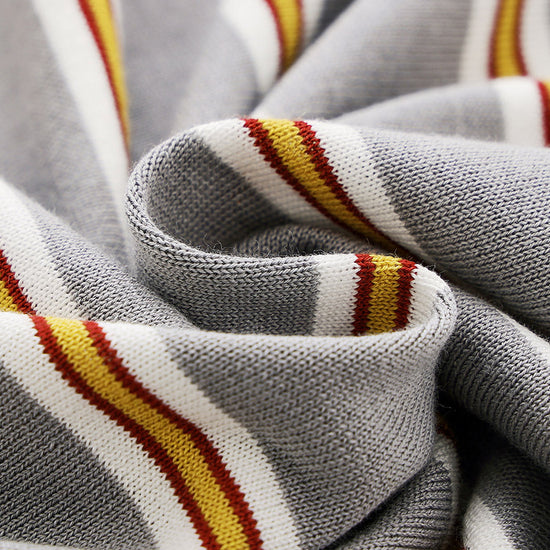 COMOBOCA Women's Layered Striped Round Neck Knit Sweater