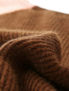 COMOBOCA 100% Cashmere Women's Color Block Knit Sweater