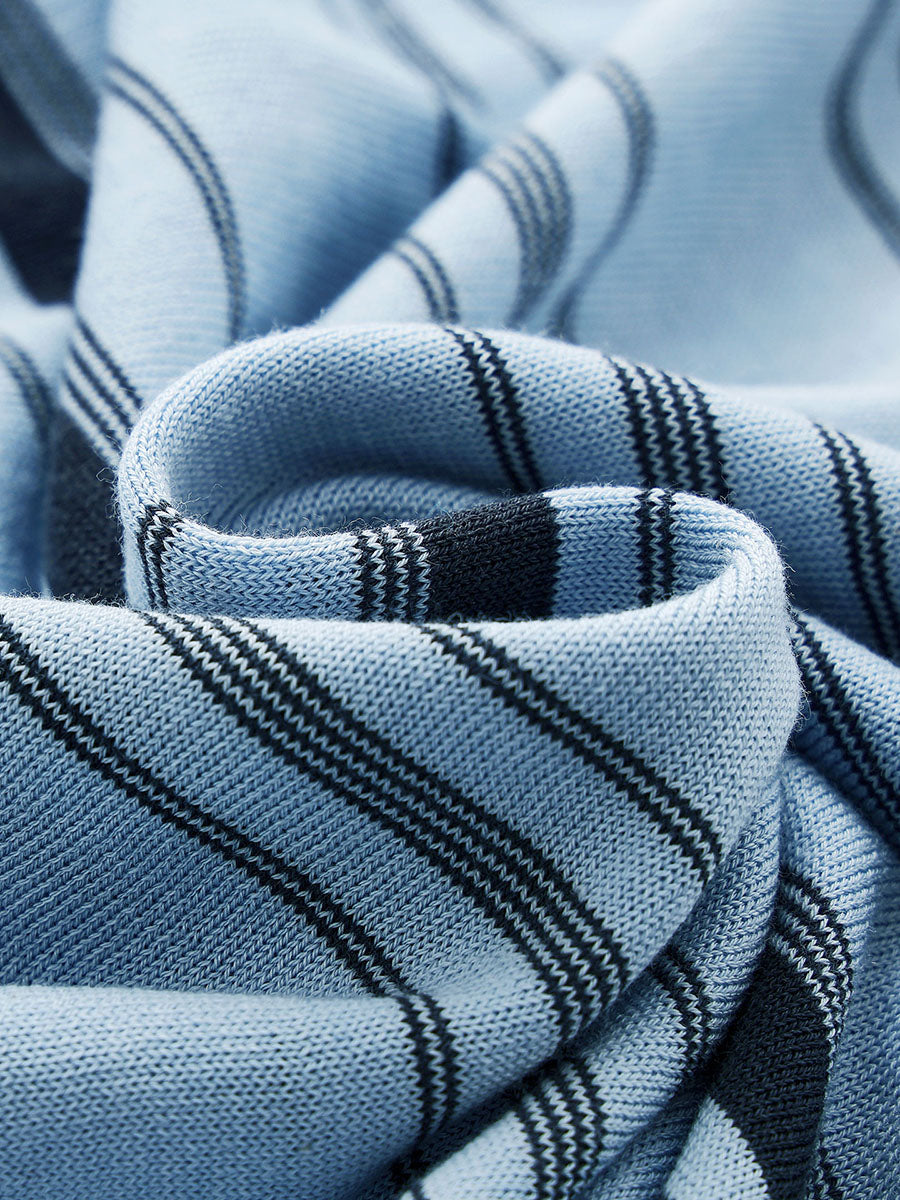 COMOBOCA Women's Striped Back Tie Knit Sweater