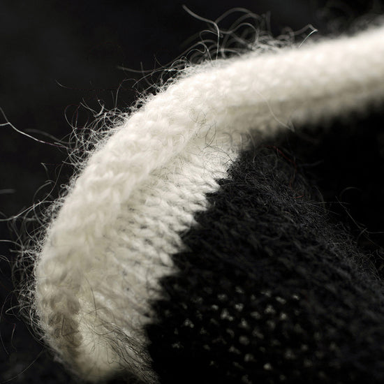 COMOBOCA 100% Cashmere Women's Striped Knit Scarf