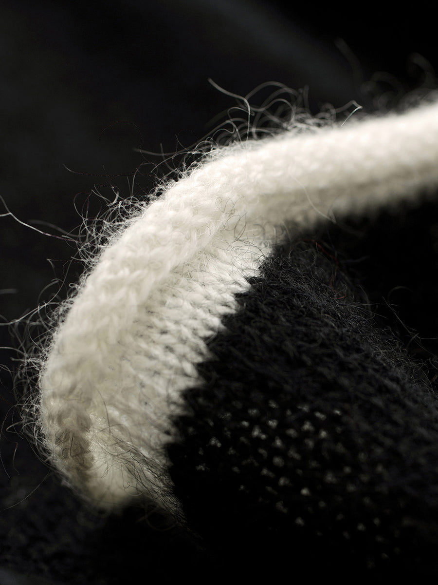 COMOBOCA 100% Cashmere Women's Striped Knit Scarf