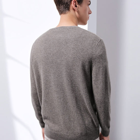 COMOBOCA 100% Cashmere Men's V-Neck Sweater