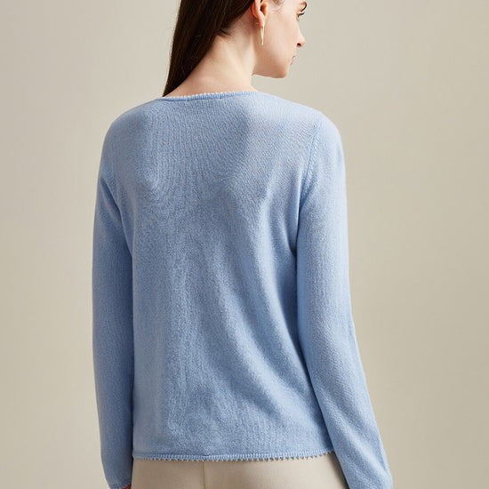 COMOBOCA 100% Cashmere Women's Knit Pullover Sweater