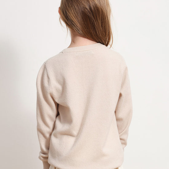 COMOBOCA 100% Wool Kids' Round Neck Cartoon Sweater