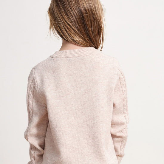 COMOBOCA 100% Wool Kids' Ribbed Round Neck Sweater
