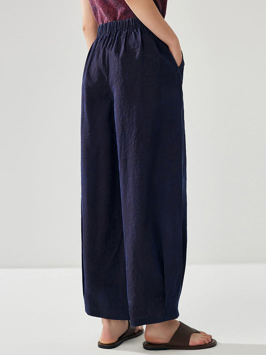 COMOBOCA 100% Mulberry Silk Women's Reversible High Waist Pants
