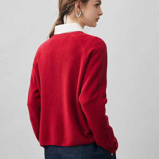 COMOBOCA 100% Cashmere Women's Button Front Knit Cardigan