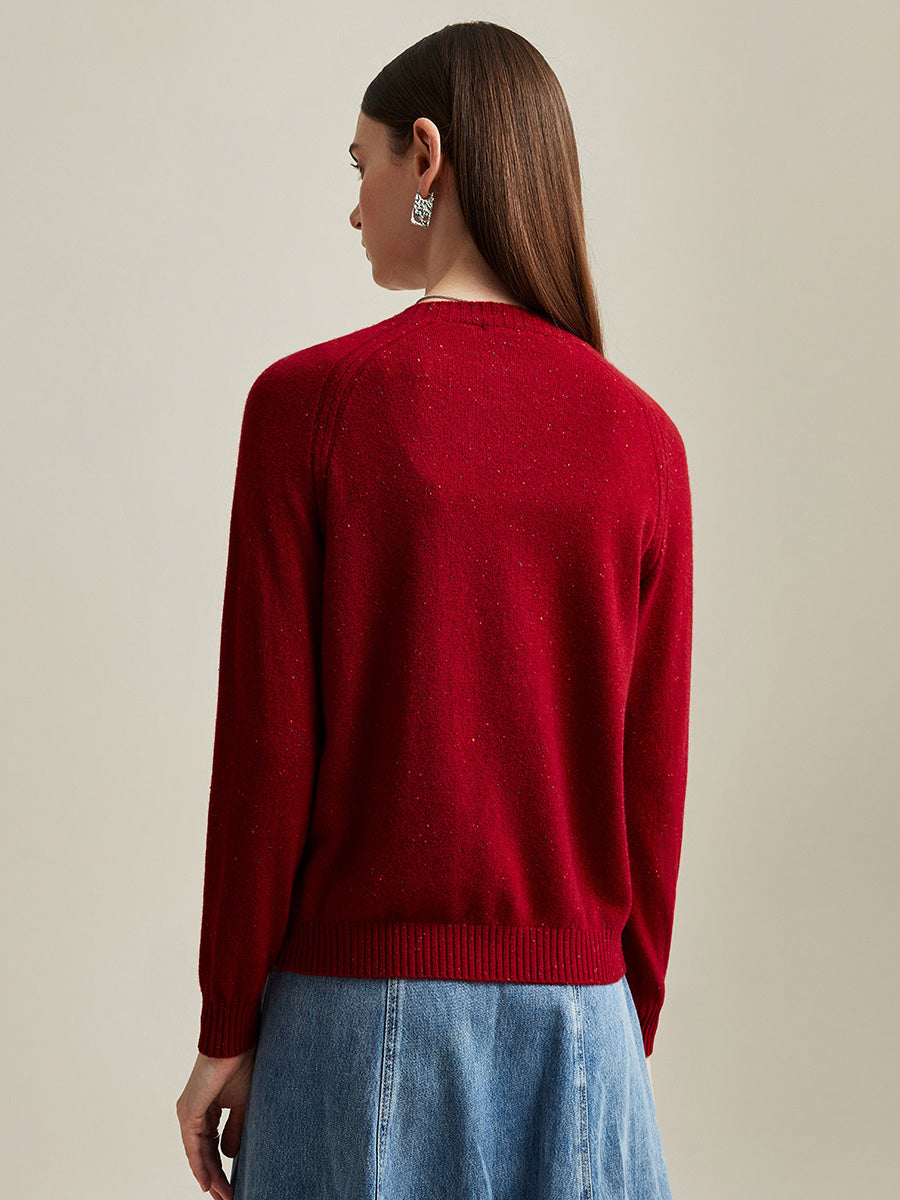 COMOBOCA 100% Cashmere Women's Cable Button Knit Cardigan