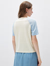 COMOBOCA Women's Puppy Intarsia Raglan Sleeve Knit T-Shirt