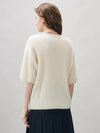 COMOBOCA Women's Wool Seamless Brushed Half Sleeve Knit Sweater