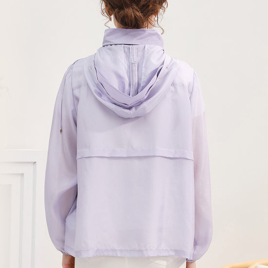 COMOBOCA 100% Mulberry Silk Women's Zip Up Hooded Jacket