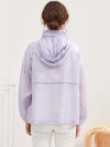COMOBOCA 100% Mulberry Silk Women's Zip Up Hooded Jacket