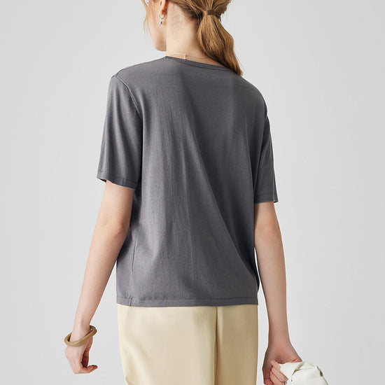 COMOBOCA Women's Soft Knit Short Sleeve T-Shirt