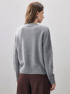 COMOBOCA 100% Wool Women's V-Neck Cable Knit Sweater
