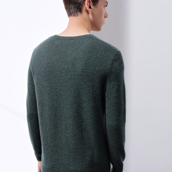 COMOBOCA 100% Cashmere Men's V-Neck Sweater