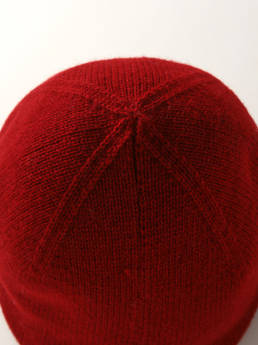 COMOBOCA 100% Wool Women's Double Layered Knit Beanie