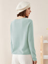COMOBOCA 100% Cashmere Women's Loose Knit Sweater