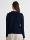 COMOBOCA 100% Cashmere Women's Fringed Hem Floral Sweater