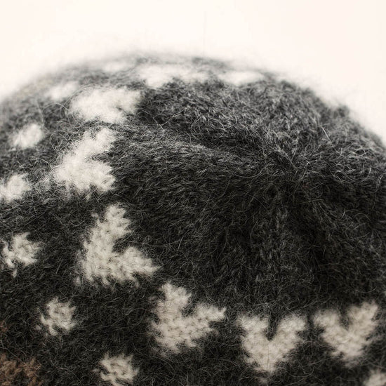 COMOBOCA 100% Cashmere Women's Fair Isle Pattern Knit Beanie