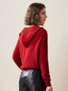 COMOBOCA 100% Cashmere Women's Ribbed Zip Knit Cardigan Hoodie