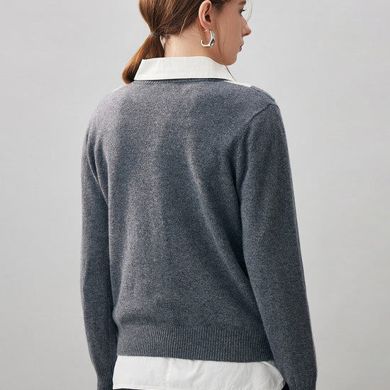 COMOBOCA 100% Cashmere Women's Argyle Pattern Cardigan