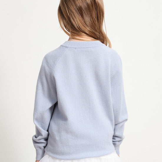 COMOBOCA 100% Wool Kids' Round Neck Intarsia Sweater