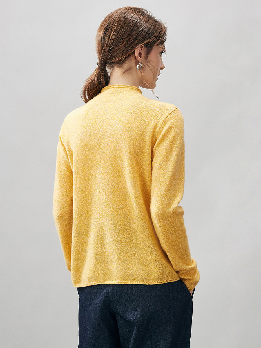 COMOBOCA 100% Cashmere Women's Round Neck Knit sweater