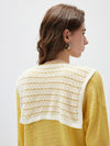 COMOBOCA Women's Tie-Front Lace Knit Shawl
