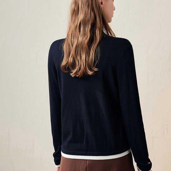 COMOBOCA 100% Wool Women's Lightweight Turtleneck Sweater