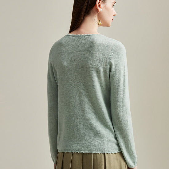 COMOBOCA 100% Cashmere Women's Knit Pullover Sweater