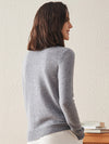 COMOBOCA 100% Cashmere Mock Neck Ribbed Knit Sweater
