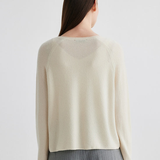 COMOBOCA 100% Cashmere Women's Button Front Knit Cardigan