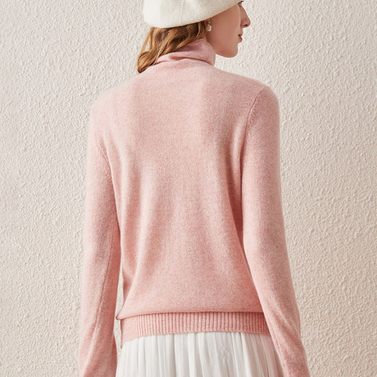 COMOBOCA 100% Cashmere Women's Pearl Buttoned Sweater