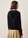 COMOBOCA 100% Cashmere Women's Knit Zip Cardigan Hoodie