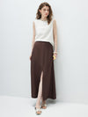 Women's Mock Neck Mulberry Silk Blend Vintage Sleeveless Vest
