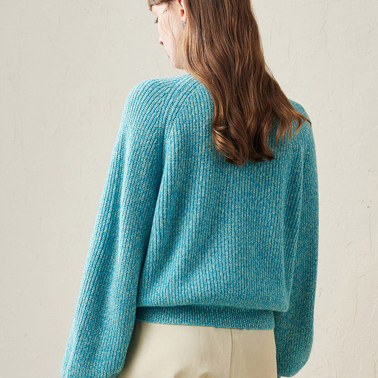 COMOBOCA 100% Wool Women's Knit Pullover Sweater