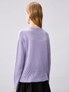 COMOBOCA 100% Cashmere Women's Diamond Pattern Pullover Sweater