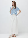 Women's crew neck short-sleeve knitted T-shirt with embroidery