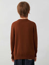 COMOBOCA 100% Wool Kids' Argyle Pattern Round Neck Sweater