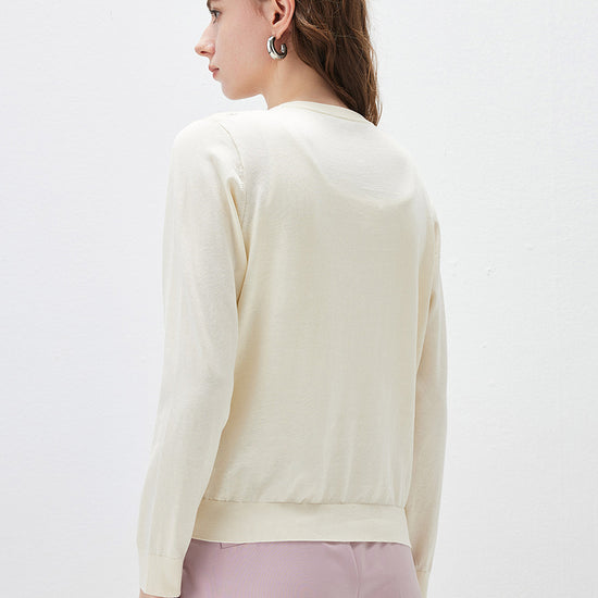 COMOBOCA Women's Floral Print Panel Knit Cardigan