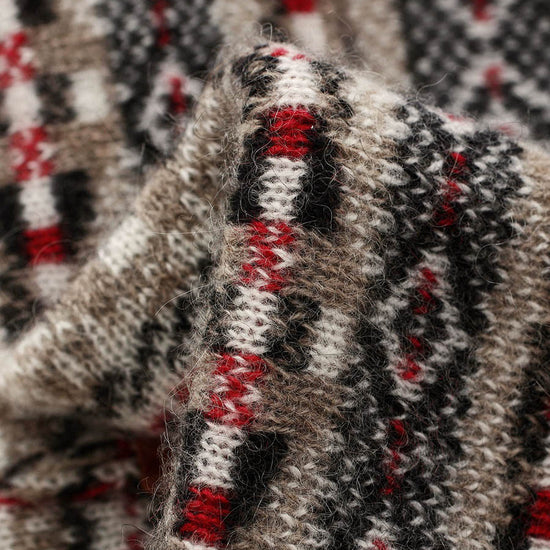 COMOBOCA 100% Cashmere Women's Boho Fair Isle Pattern Knit Beanie