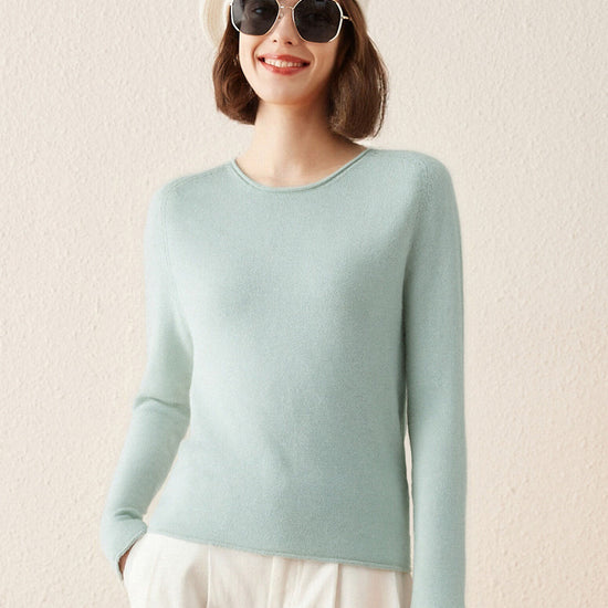 COMOBOCA 100% Cashmere Women's Loose Knit Sweater