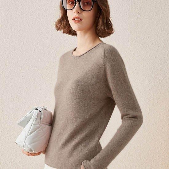 COMOBOCA 100% Cashmere Women's Loose Knit Sweater