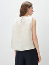 Women's Crew Neck Mulberry Silk Blend Sleeveless Vest