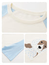 COMOBOCA Women's Puppy Intarsia Raglan Sleeve Knit T-Shirt