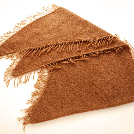 COMOBOCA Women's Fringed Triangle Knit Scarf