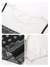 COMOBOCA Women's 2-in-1 Bandana Print Knit Top