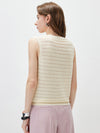 COMOBOCA Women's Textured Openwork Knit Sweater Vest