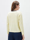 COMOBOCA Women's Stripe Round Neck Knit Sweater